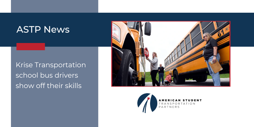 American Student Transportation Partners Krise Transportation school bus driver competition in the Reading Eagle