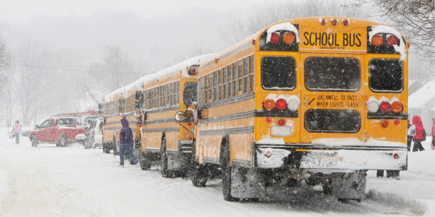 winter driving tips ASTP student transportation, school bus contractors, snow day, delayed school start, winter